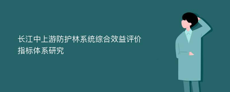 长江中上游防护林系统综合效益评价指标体系研究